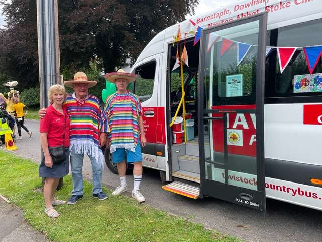 Our Bus in the Tavistock Carnival Parade